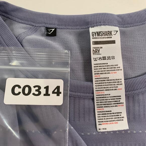 Gymshark S Womens Long Sleeve Crop Top Drawstring Waist Dusty Purple - Picture 3 of 8